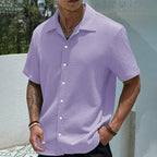 Men's Textured Button Front Shirt