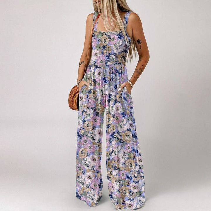 🎨Damkläder med tryck och ärmlös jumpsuits