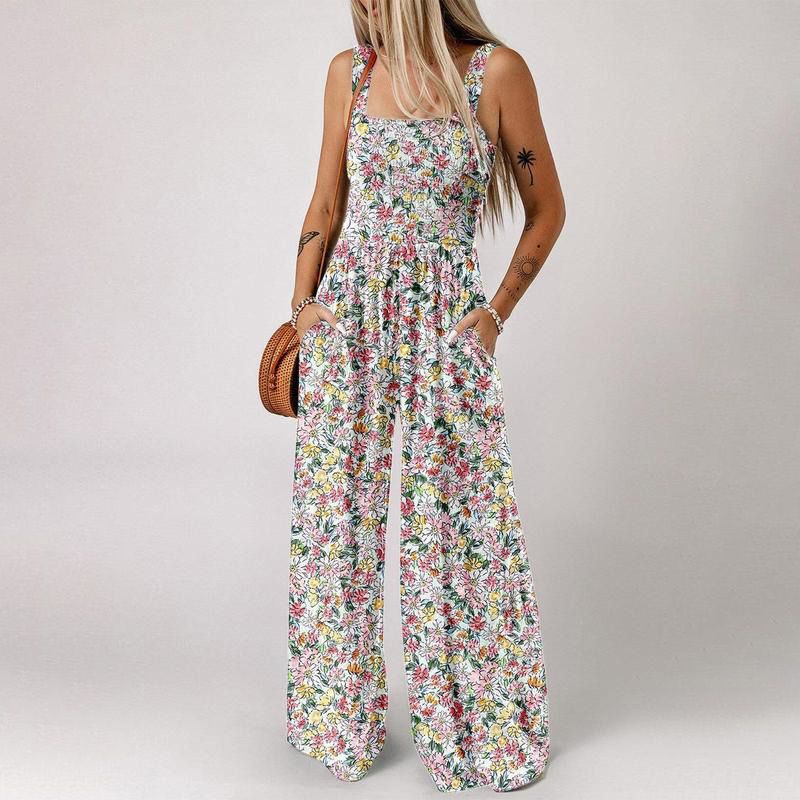 🎨Damkläder med tryck och ärmlös jumpsuits