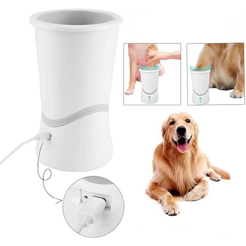 🐾 Intelligent rotating pet paw scrubber 🌿