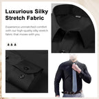 Men's Silky Wrinkle Resistant Solid Color Stretch Shirt