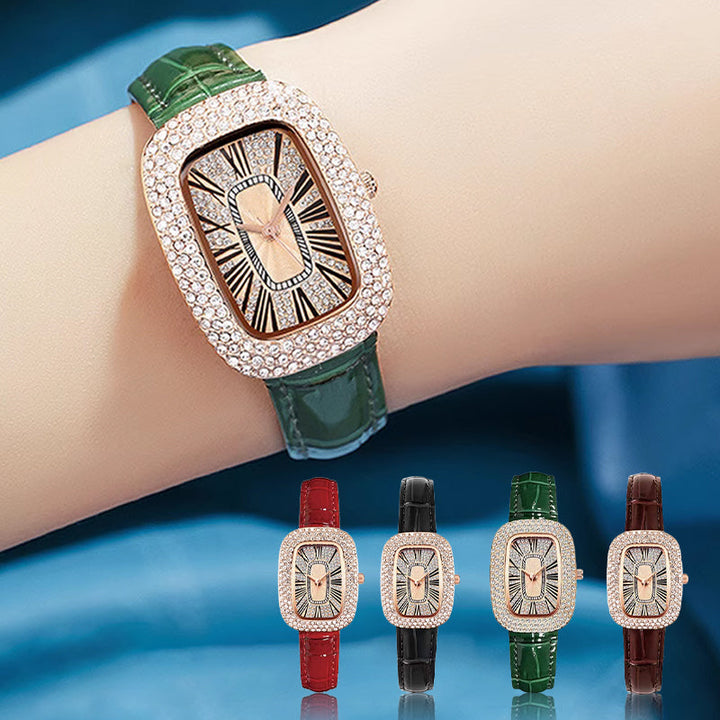 ⏳Tidsbegrenset spesialtilbud💕Dameklokker med firkantet luksuskrystall og rhinestone-diamant