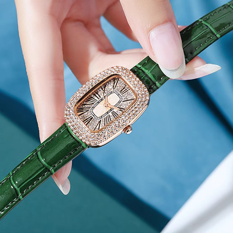⏳Tidsbegrenset spesialtilbud💕Dameklokker med firkantet luksuskrystall og rhinestone-diamant