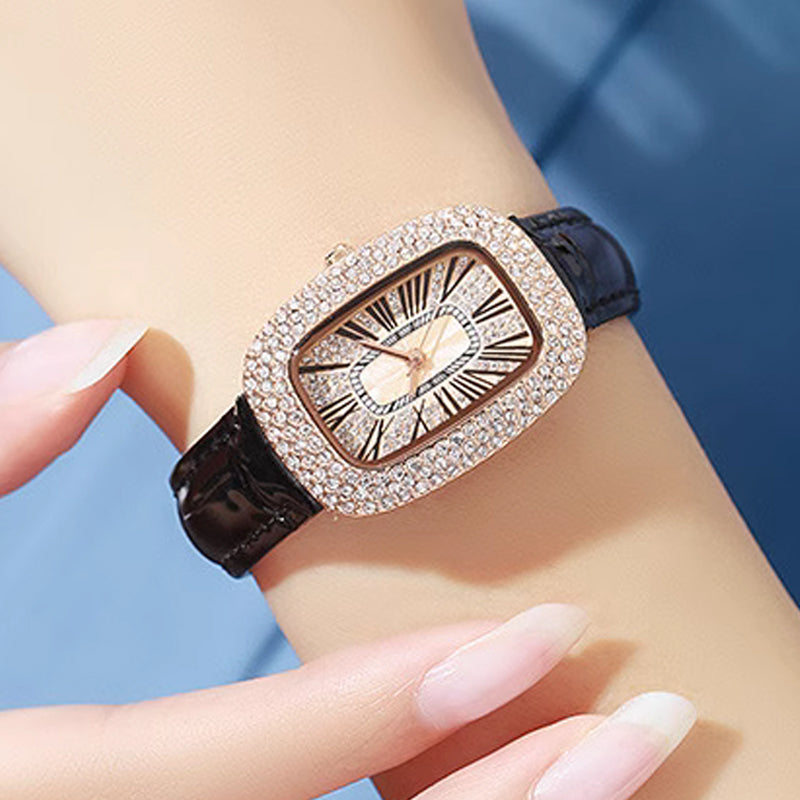 ⏳Tidsbegrenset spesialtilbud💕Dameklokker med firkantet luksuskrystall og rhinestone-diamant