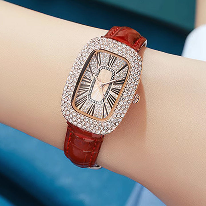 ⏳Tidsbegrenset spesialtilbud💕Dameklokker med firkantet luksuskrystall og rhinestone-diamant