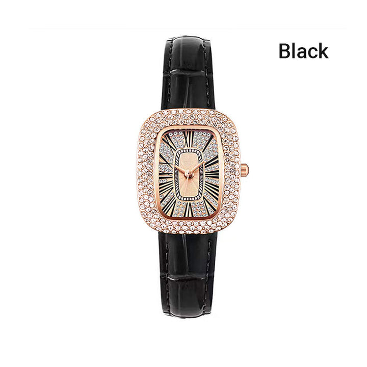 ⏳Tidsbegrenset spesialtilbud💕Dameklokker med firkantet luksuskrystall og rhinestone-diamant
