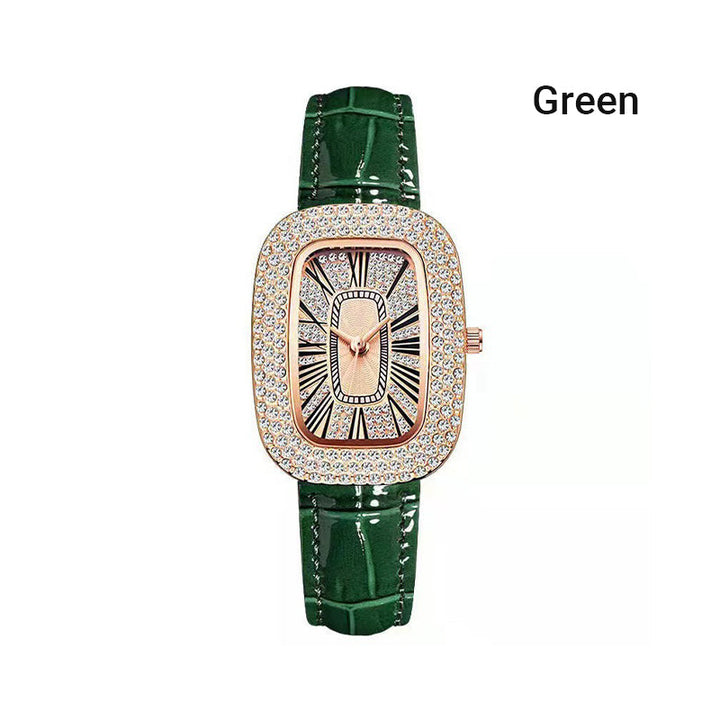 ⏳Tidsbegrenset spesialtilbud💕Dameklokker med firkantet luksuskrystall og rhinestone-diamant