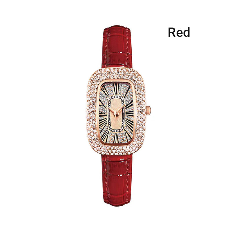 ⏳Tidsbegrenset spesialtilbud💕Dameklokker med firkantet luksuskrystall og rhinestone-diamant