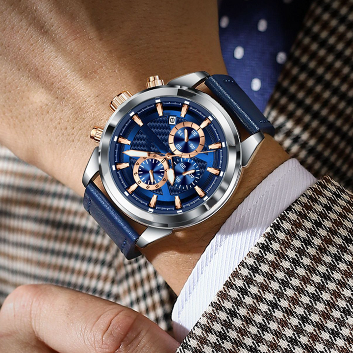 ⌚Orologio da uomo casual ed elegante al quarzo con quadrante luminoso.
