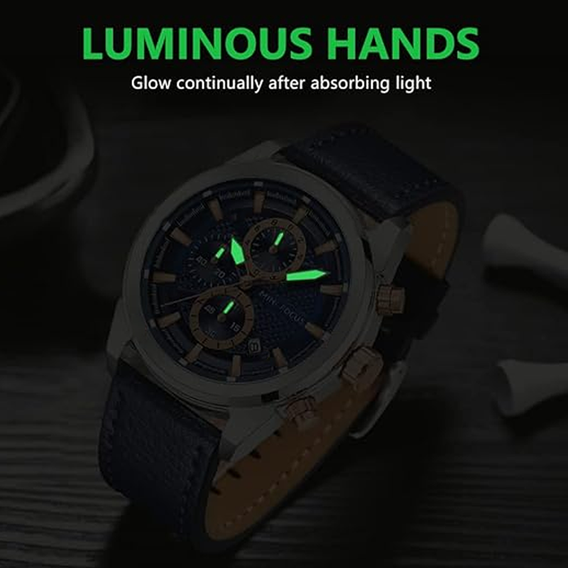 ⌚Orologio da uomo casual ed elegante al quarzo con quadrante luminoso.