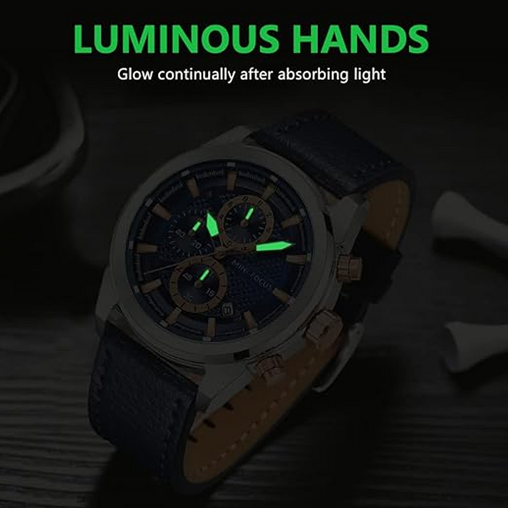 ⌚Orologio da uomo casual ed elegante al quarzo con quadrante luminoso.