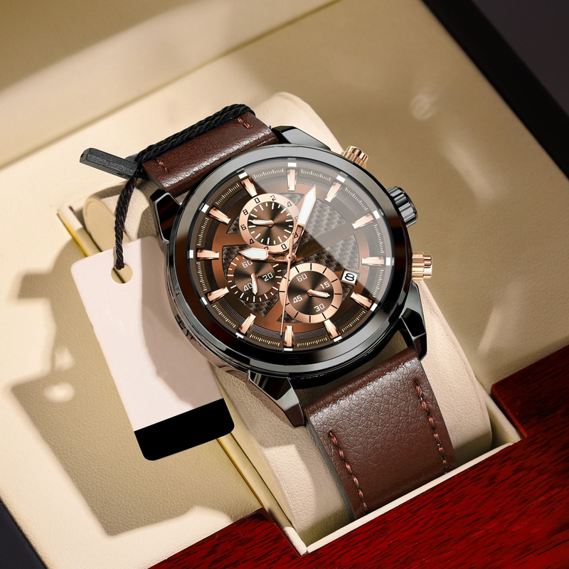 ⌚Orologio da uomo casual ed elegante al quarzo con quadrante luminoso.