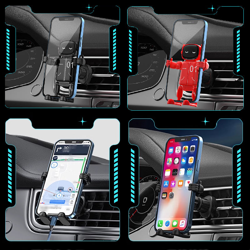 Support de téléphone universel et créatif pour voiture, motif robot
