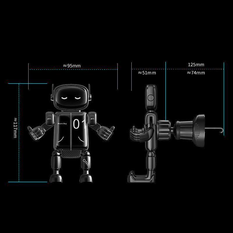 Support de téléphone universel et créatif pour voiture, motif robot