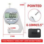 Digital Display Thickness Gauge Zinc Alloy Electronic LCD