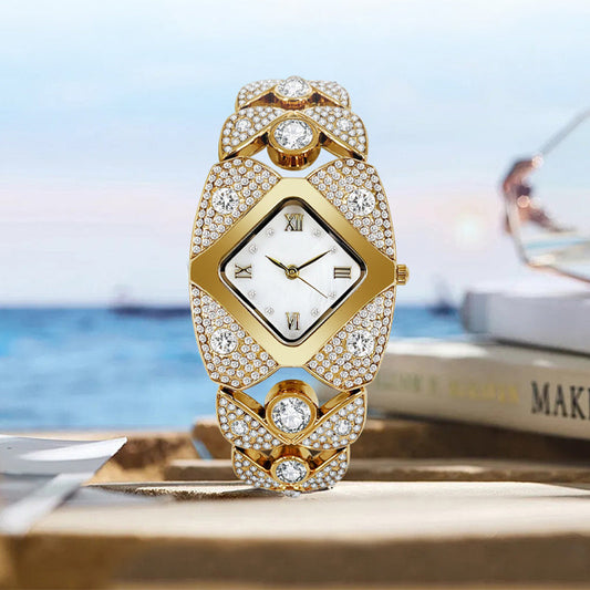⏳ Limited time 50% off! 💥Women's Retro Quartz Watch with Sparkling Rhinestones