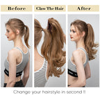 ✨The Secret of Confidence👸Women's Slightly Curly Chemical Fiber Hair Simulation Natural Fake Ponytail Hairpin