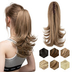 ✨The Secret of Confidence👸Women's Slightly Curly Chemical Fiber Hair Simulation Natural Fake Ponytail Hairpin