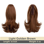 ✨The Secret of Confidence👸Women's Slightly Curly Chemical Fiber Hair Simulation Natural Fake Ponytail Hairpin