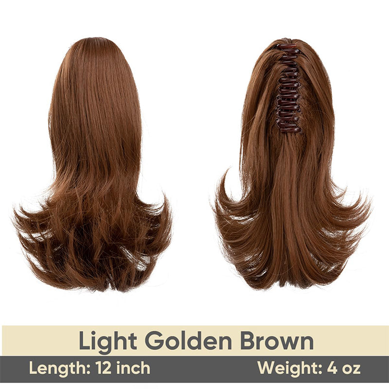 ✨The Secret of Confidence👸Women's Slightly Curly Chemical Fiber Hair Simulation Natural Fake Ponytail Hairpin