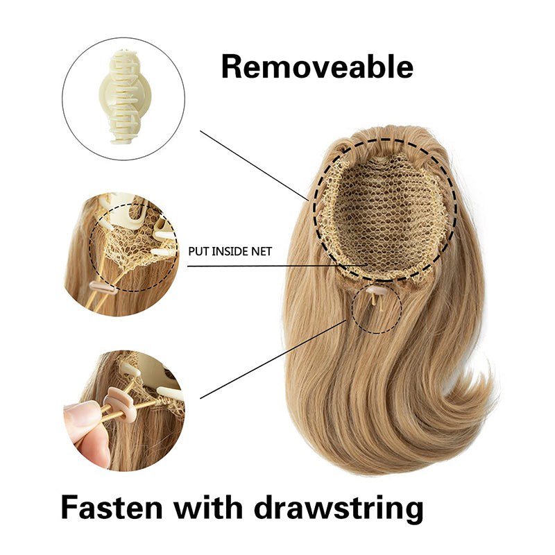 ✨Het geheim van zelfvertrouwen👸Haarspeld voor een licht gekrulde, synthetische haarsimulatie paardenstaart voor dames