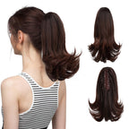 ✨The Secret of Confidence👸Women's Slightly Curly Chemical Fiber Hair Simulation Natural Fake Ponytail Hairpin