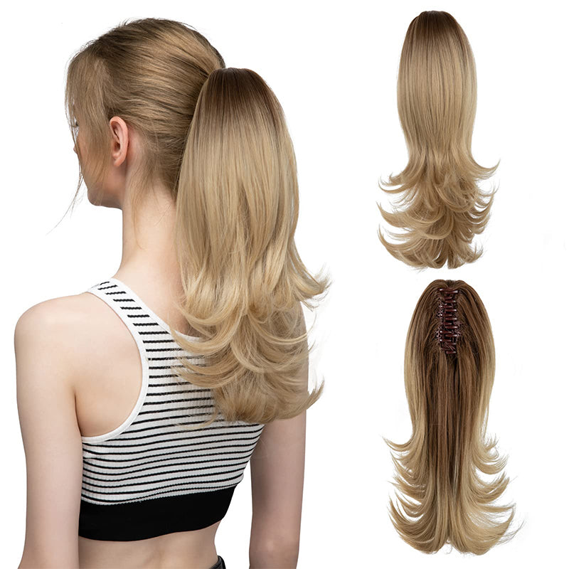 ✨Het geheim van zelfvertrouwen👸Haarspeld voor een licht gekrulde, synthetische haarsimulatie paardenstaart voor dames