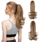 ✨The Secret of Confidence👸Women's Slightly Curly Chemical Fiber Hair Simulation Natural Fake Ponytail Hairpin