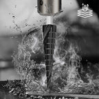 ✨High Hardness Spiral Flute Step Drill Bit Set
