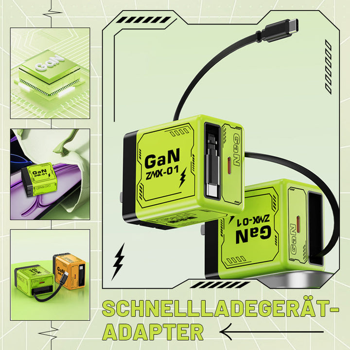 🎁 Hot Sale 50% OFF 🔥Quick charger adapter with retractable type C cable &amp; connector