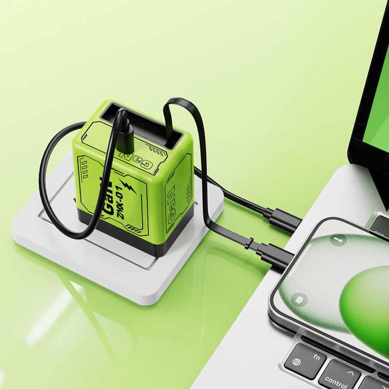 🎁 Hot Sale 50% OFF 🔥Quick charger adapter with retractable type C cable &amp; connector