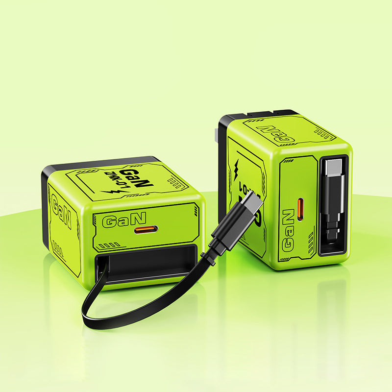 🎁 Hot Sale 50% OFF 🔥Quick charger adapter with retractable type C cable & connector