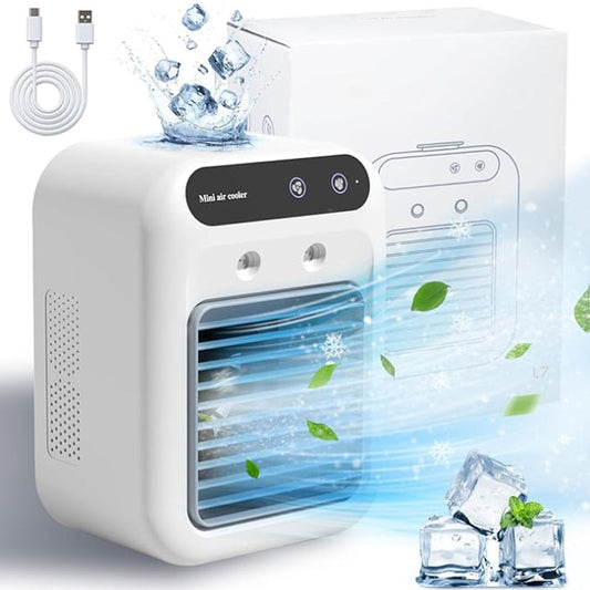 🎉2025 Nouveaux produits en vente chaude ✨Mini climatiseur portable refroidisseur humidificateur, ultra-silencieux et économe en énergie