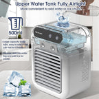 🎉2025 New Products Hot Sale✨Mini Portable Air Conditioner Cooler Humidifier,Ultra-Quiet & Energy Saving