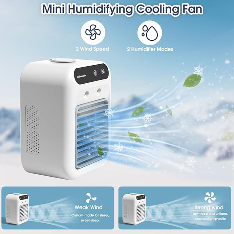 🎉¡Nuevos productos de 2025 en oferta!✨Mini aire acondicionado portátil con humidificador y enfriador, ultra silencioso. &amp;  Ahorro de energía