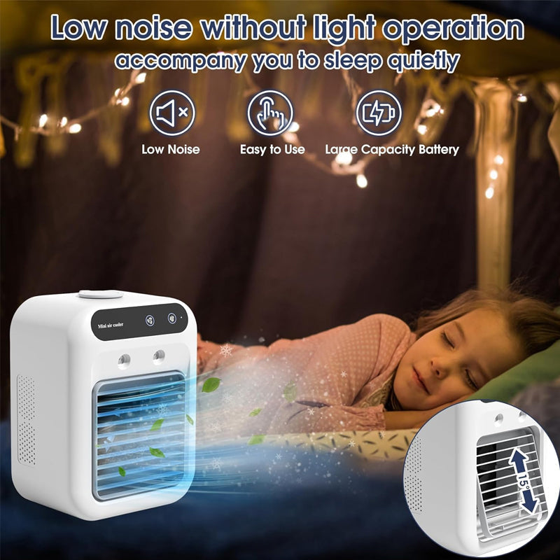 🎉¡Nuevos productos de 2025 en oferta!✨Mini aire acondicionado portátil con humidificador y enfriador, ultra silencioso. &amp;  Ahorro de energía