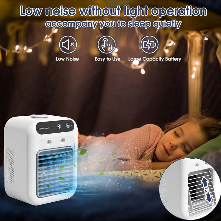 🎉¡Nuevos productos de 2025 en oferta!✨Mini aire acondicionado portátil con humidificador y enfriador, ultra silencioso. &amp;  Ahorro de energía