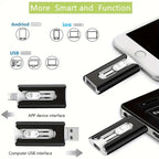 ⚡4 in1 Flash Drive for iPhone/iPad/Android/PC⚡ MFi Certified Lightning + 8 Pin + USB 3.0