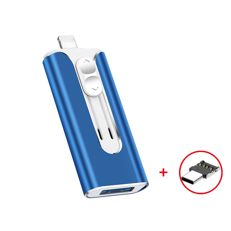 ⚡4 in1 Flash Drive for iPhone/iPad/Android/PC⚡ MFi Certified Lightning + 8 Pin + USB 3.0