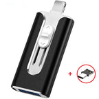 ⚡4 in1 Flash Drive for iPhone/iPad/Android/PC⚡ MFi Certified Lightning + 8 Pin + USB 3.0