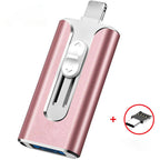 ⚡4 in1 Flash Drive for iPhone/iPad/Android/PC⚡ MFi Certified Lightning + 8 Pin + USB 3.0