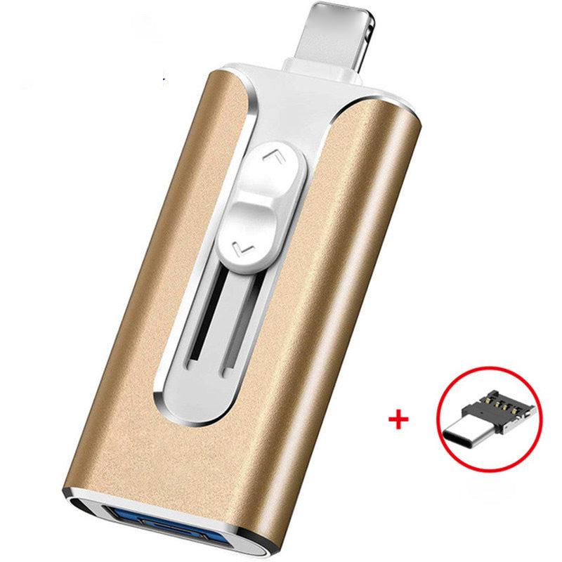 ⚡4 in1 Flash Drive for iPhone/iPad/Android/PC⚡ MFi Certified Lightning + 8 Pin + USB 3.0