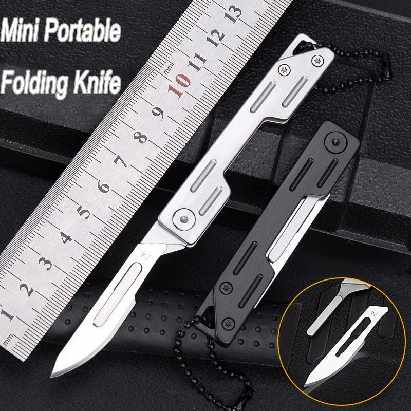 🔪 50% OFF NOW! ✨ Stainless Steel Portable Utility Knife - Includes 10 Free Blades for Carving, Crafting & Outdoor Use