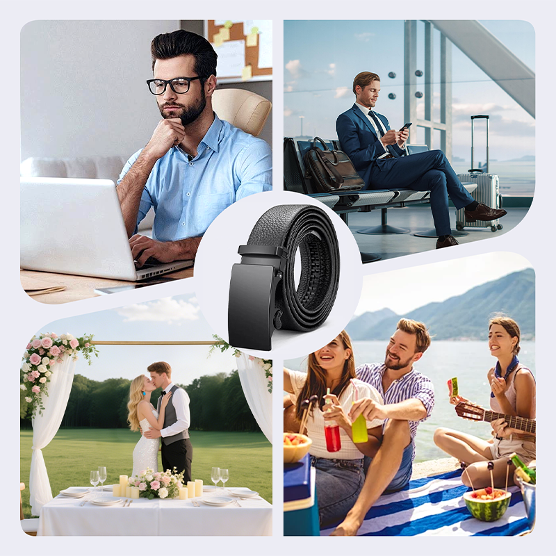 Men’s Adjustable Ratchet Belt for Casual & Dress Wear