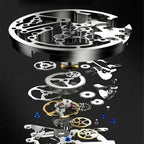 Men's Waterproof Roman Skeleton Automatic Mechanical Watch