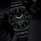 Men's Waterproof Roman Skeleton Automatic Mechanical Watch