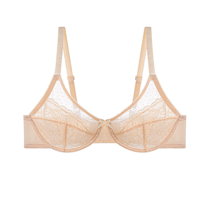 Lacsper Daisy minimizer Bra Floral Lace Unlined Comfort Non-Padded Full Coverage Plus Size Underwire with Supportive Under Band Comfortable Fit