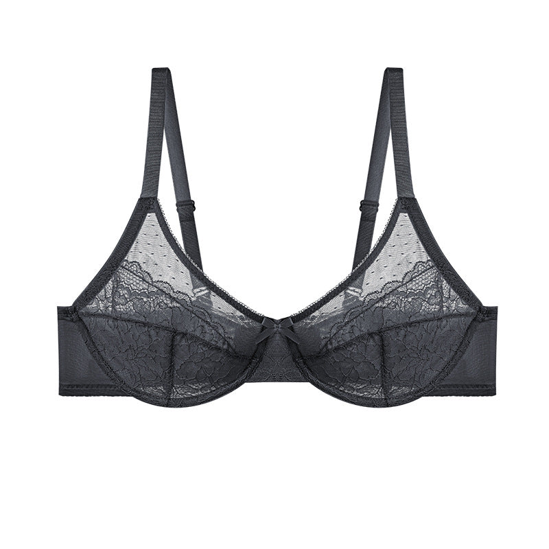 Lacsper Daisy minimizer Bra Floral Lace Unlined Comfort Non-Padded Full Coverage Plus Size Underwire with Supportive Under Band Comfortable Fit