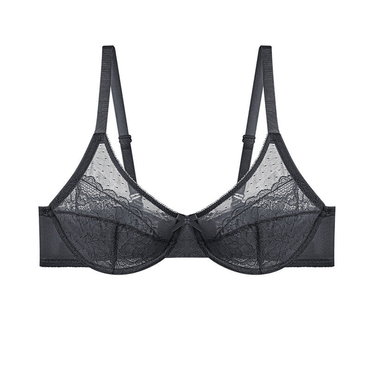 Lacsper Daisy minimizer Bra Floral Lace Unlined Comfort Non-Padded Full Coverage Plus Size Underwire with Supportive Under Band Comfortable Fit