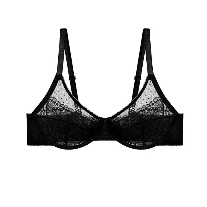 Lacsper Daisy minimizer Bra Floral Lace Unlined Comfort Non-Padded Full Coverage Plus Size Underwire with Supportive Under Band Comfortable Fit